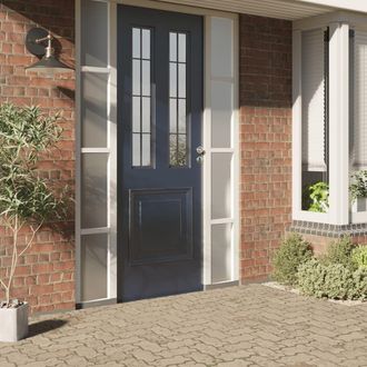Berkfield Home Window Films Frosted Transparent Grey PVC in Black
