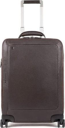 Piquadro Slim Computer Pocket Trolley - Dames - Handbagage koffer - Bruin - ONE Size - Leer - Koffers