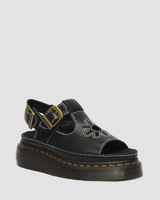 Dr. Martens Dr. Martens - Dunnet - Sandali neri con fiori-Nero