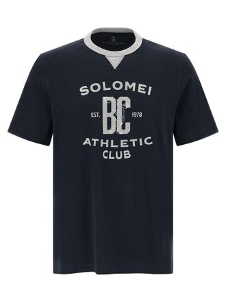 Brunello Cucinelli Blue Cotton Mens T-Shirt