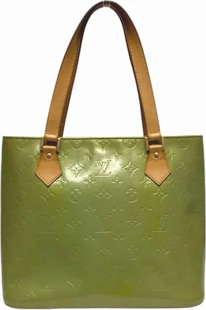 Louis Vuitton Galle Green Patent Leather Tote Bag (Pre-Owned)