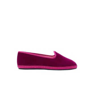 Scarosso Valentina Paars Fluweel - Dames - Pantoffels - Paars - 39 EU - Katoen - Schoenen