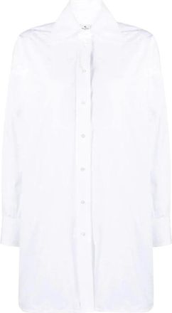 Etro Lange Mouwen Shirt - Dames - Overhemden - Wit - XS - Katoen - Overhemden