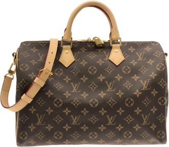 Louis Vuitton Marron Coated Canvas Boston Bag (Pre-Owned)