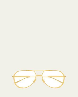 Bottega Veneta 60mm Metal Aviator Opticial Frames