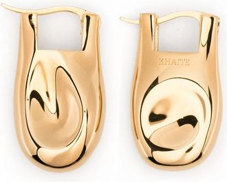 Khaite Engraved-logo Earrings