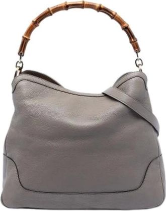 Gucci Pre-owned Shoulder Bags, female, Gray, Size: ONE SIZE Pre-owned Vintage Satchel