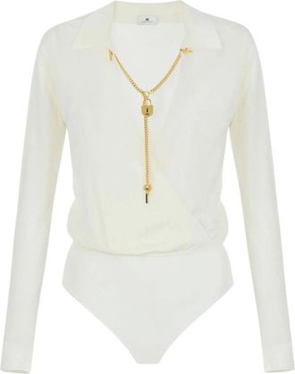 Elisabetta Franchi Mujer, Camisetas, Blanco, Talla: M