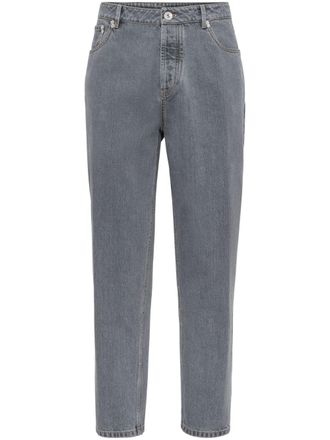 Brunello Cucinelli Jeans dritti Grayscale - Grigio