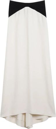 Valentino Garavani Maxirok met draperie - Dames - Maxi Rokken - Beige - S - Rokken