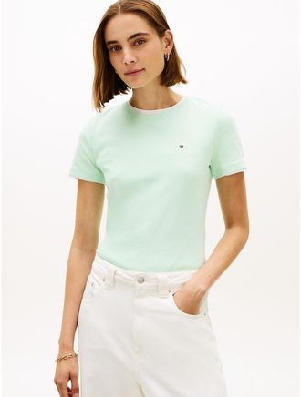 Tommy Hilfiger Womens Crewneck Favorite T-Shirt - Green - XXL