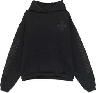 Rhude Felpa con logo e cappuccio - Nero