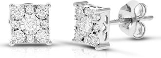 Vir Jewels 1/4 cttw Lab Grown Diamond Composite Earrings in Sterling Silver With Push Backs For Women
