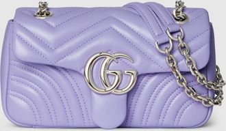 Gucci GG Marmont Small Shoulder Bag, Purple, Leather