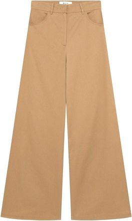 Msgm M. S.G. M. Beige Flared Trousers With Pockets