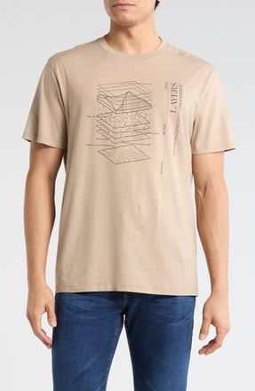 AG - Adriano Goldschmied Bryce Slim Fit Graphic T-Shirt in Layer Dry Dust at Nordstrom Rack, Size Xx-Large