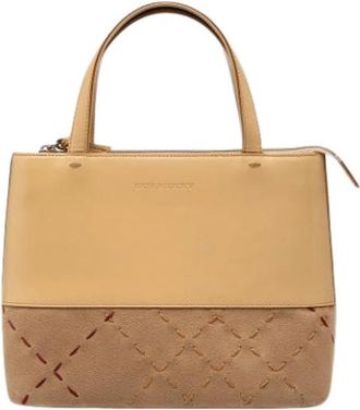 Burberry Pre-owned Suede Tote Bag - Dames - Vintage Handtas - Bruin - ONE Size - Leer - Vintage
