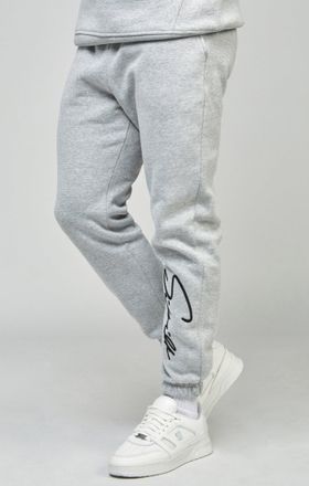 Siksilk Jogger con bordado de gui&oacute;n gris para hombre SikSilk XS