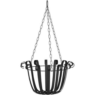 OEM Estante Colgante De Metal Forjado Para Flores, Estilo N&oacute;rdico, Para Patio, Balc&oacute;n Y Hogar (negro)
