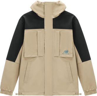 New Balance Windproof Sport Jacket Asia Sizing Beige Black AMJ31304-BNN