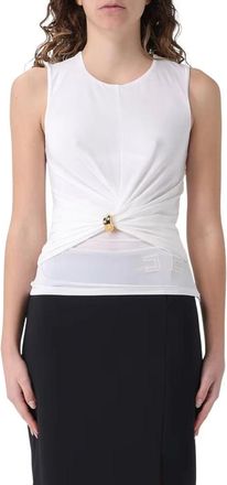 Elisabetta Franchi Top met juweeldetails - Dames - Tops zonder mouwen - Wit - XS - Tops