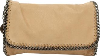Stella McCartney Stella Mccartney Falabella Mini Beige Suede Shoulder Bag (Pre-Owned)