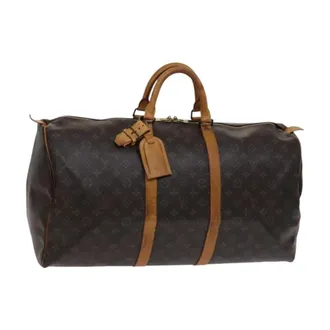 Louis Vuitton Pre-owned Weekend Bags, female, Brown, Size: ONE SIZE Pre-owned Vintage Monogram Keepall Travel Bag