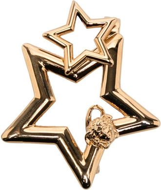 Versace Gold-Tone Medusa Head Star Hair Clip - Womens - Brass