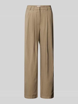 LeGer By Lena Gercke Wide Leg Stoffhose mit Bundfalten Modell Draco in Beige, Gr&ouml;&szlig;e 38