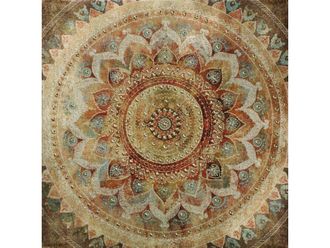 Schubiger M&ouml;bel Bild Mandala im Quadrat Orange