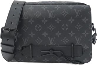 Louis Vuitton Black Coated Canvas Shoulder Bag (Pre-Owned)