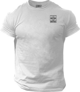 Generic Iron Mike T Shirt Pocket Gym Clothing Bodybuilding Training Workout Exercise Tyson Boxing MMA Top - Black Print (UK, Alpha, L, Regular, Regular, Grey)