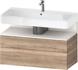 Duravit Duravit - Qatego Mueble Bajo Lavabo, 1 Extra&iacute;ble Y 1 Caj&oacute;n