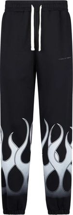 Vision Of Super Flames Lichtgewicht Trainingsbroek Zwart/Wit - Heren - Sweatpants - Zwart - L - Katoen - Broeken