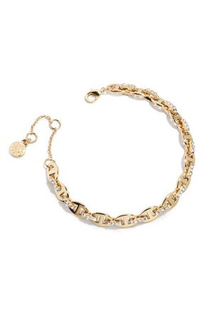 BaubleBar Thalia Pav&eacute; Mariner Link Bracelet in Gold at Nordstrom