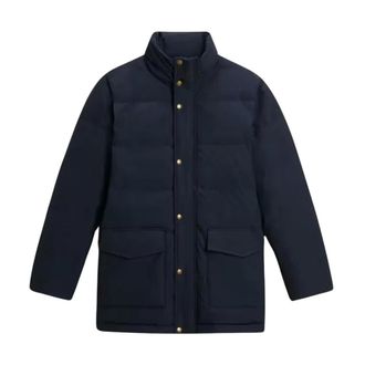 Woolrich Ramar Cloth Puffer Coat - Jackets - Hombre - Azul - XL