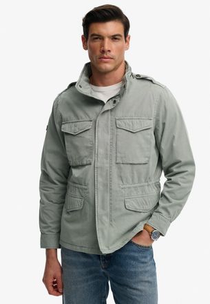 Superdry Parka SUPERDRY COTTON M65 JACKET, Herren, Gr. XXL, washed sage, Web, Obermaterial: 100% Baumwolle, unifarben, regular fit normal, Jacken Parka