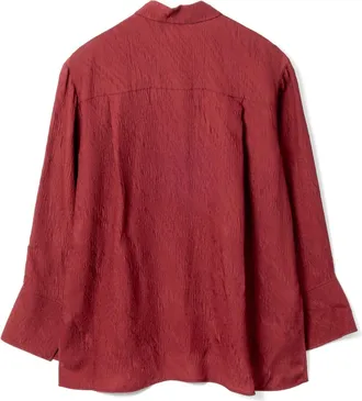 Lanvin Textured Loose-Fit Shirt - Red