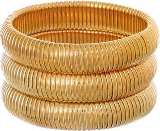 Adornia Set of 3 Coiled Stretch Bracelets in Gold at Nordstrom Rack
