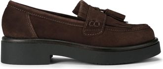 Kurt Geiger Womens Suede Mylo Loafers - Brown - Size UK 7