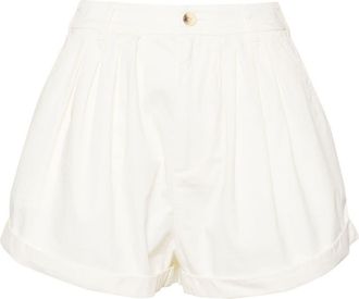 Dôen Paige poplin shorts - women - Cotton - 12 - White