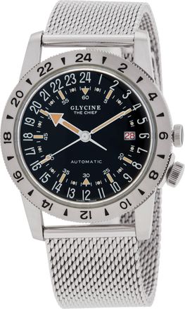 Glycine Airman Vintage The Chief Purist Automatic Black Dial Unisex Watch GL0468