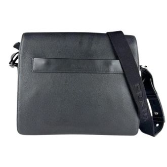 Prada Pre-owned Vintage Schoudertas - Heren - Vintage Schoudertas - Zwart - ONE Size - Leer - Vintage