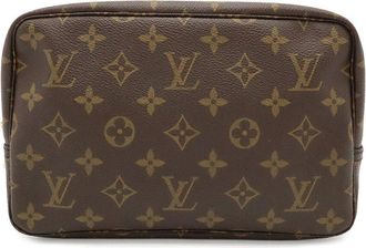 Louis Vuitton Brown Coated/Waterproof Canvas Trousse Toilette 23 (Authentic Pre-Loved)