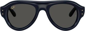 Ray-Ban Aviator Puffer Sunglasses - male - Ray-Ban - Sunglasses - Blue - 52 MM - Accessories