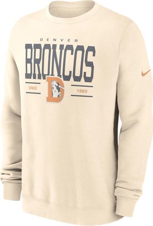 Nike Denver Broncos Club Nike Mens NFL Pullover Crew in Brown | NKPV15A8WV-Y9M