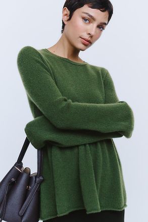 Maeve 100% Cashmere Peplum Sweater