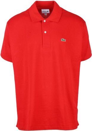 Lacoste Red Short-Sleeve Cotton Polo Shirt