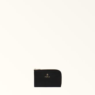 Furla Camelia Astuccio Portachiavi Nero Nero Pelle Stampata Donna