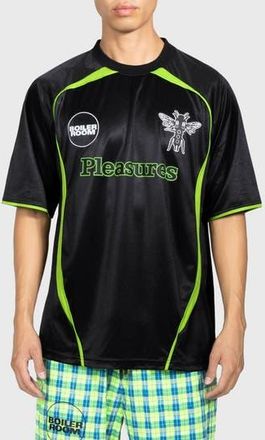 Pleasures x Boiler Room Aqua Cotton Soccer Jersey in Black at Nordstrom Rack, Size Medium